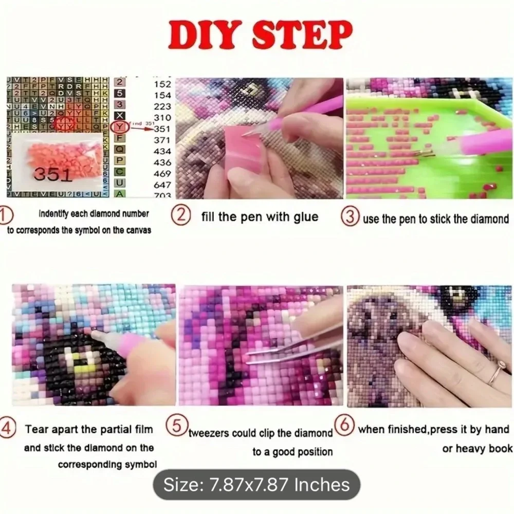 Cute Cow Diamond Painting Kit: DIY Wall Art, Adult Digital Painting Set